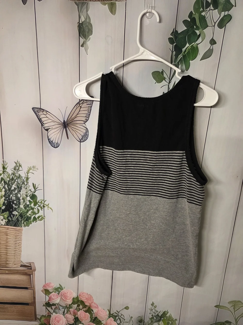 Bundle Of 3 Tank Tops Black Sleeveless Muscle Tee with White Logo